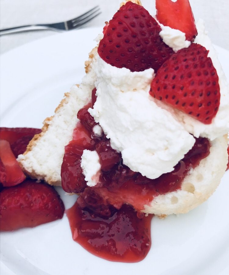 Strawberry Shortcake 🍓Angel Food Cake